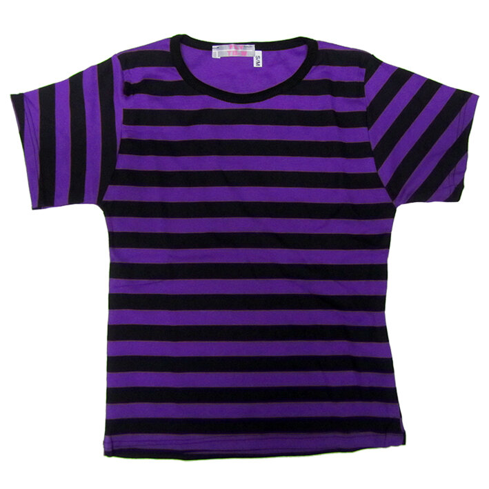 CAMISETA RAYAS MORADAS Y NEGRAS